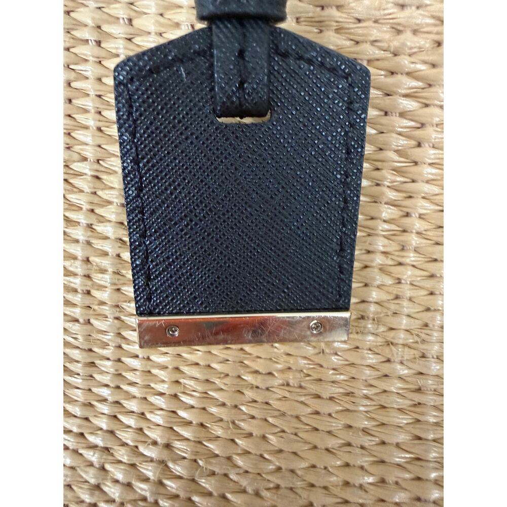 kate spade Black and Natural Straw Top-Handle Shoulder Bag - Picture 10 of 15